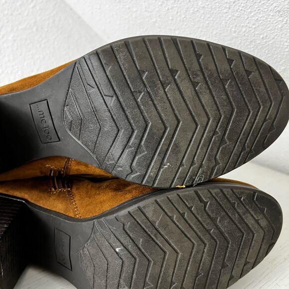 Me Too brown faux suede shearling lace up heel boot size 10 - Picture 14 of 15